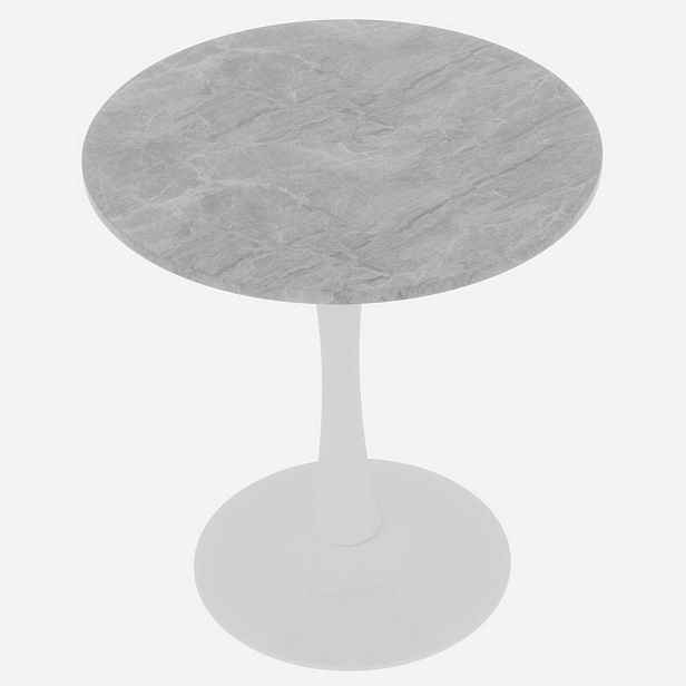 EVRYAE KONFERENČNÍ STOLEK Kulatý odkládací stolek s vysokými nohami, minimalistický design, stabilní konferenční stolek, moderní