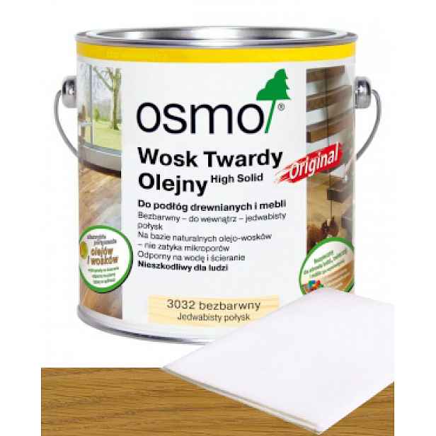Osmo 3032 Tvrdý vosk olejový originální 0,75L Lesk