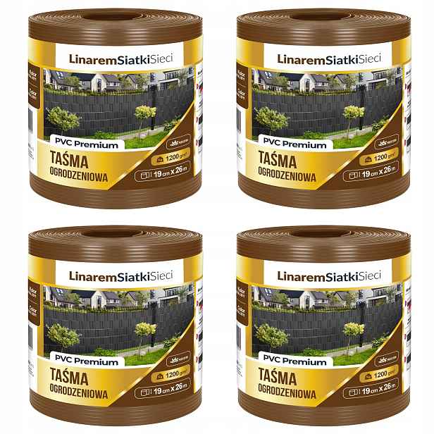 Stínící Panelové Pásy Premium 1200g Hnědá Pro Panelové Oplocení 19x26m x4