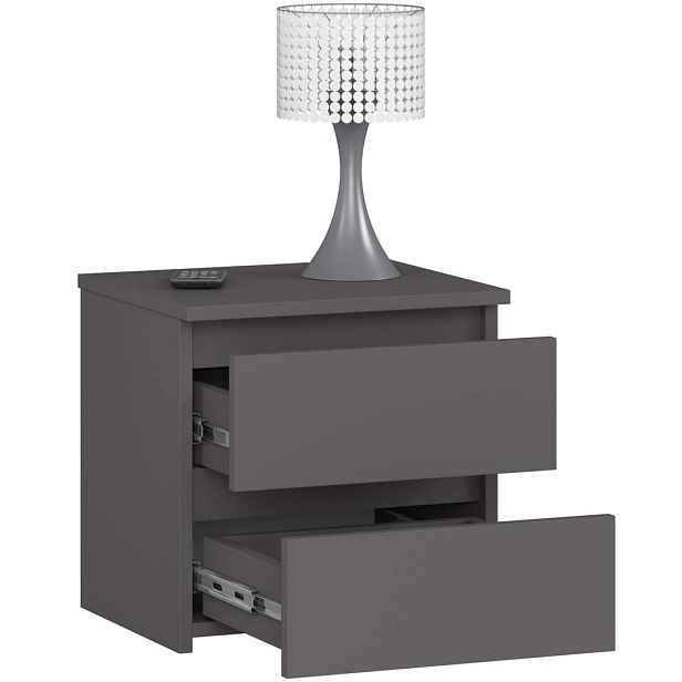 RAUMHIRSCH FURNITURE NOČNÍ STOLEK Grafitově šedý 40/40/35