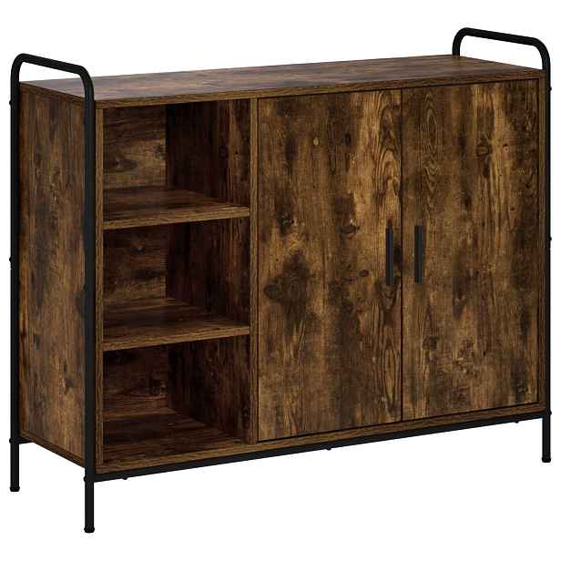 vidaXL Servírovací skříň Kouřový dub 97 x 33 x 81 cm Kompozitní dřevo