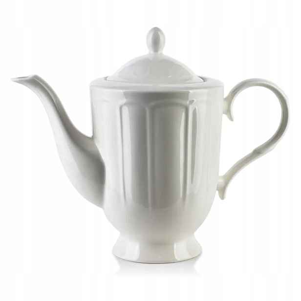 Bílá porcelánová konvice na čaj Hella 1,4 L