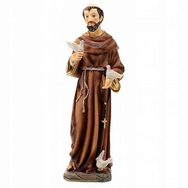 Figurka sv. Františka z Assisi Patron Františků/ekologů – 39,1 cm vysoká