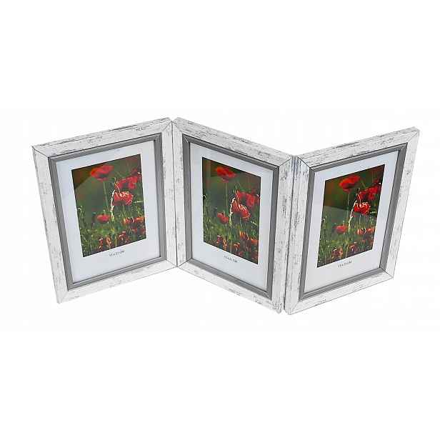 Galeria multirama Flash fotografie 15x21 cm Trojitá vertikální/vertikální/vertikální Bílá