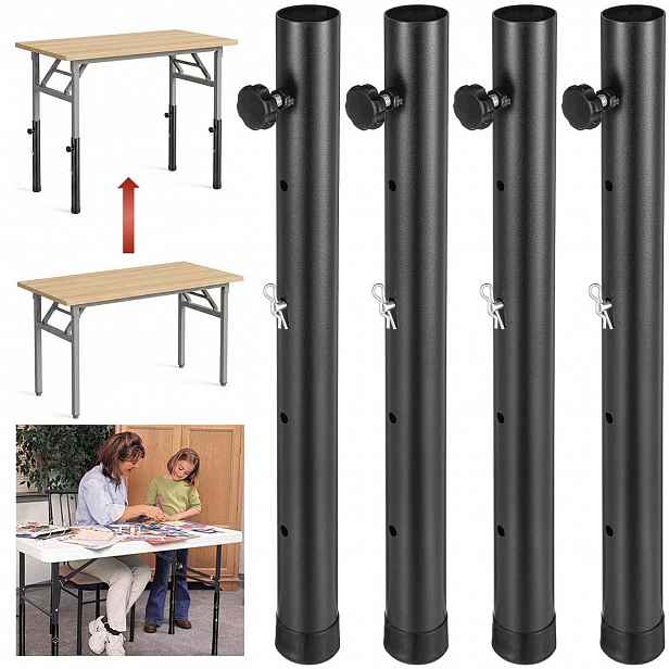 Nohy Pro Skládací Stůl 4 Úrovně Pro Prodloužení Nohou Stolu Sada 4 X Nohy