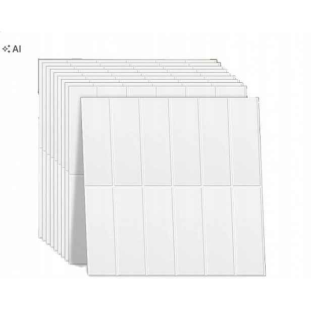 Samolepky na 3D dlaždice bílé 10 ks 30,5x30,5 cm WoStick