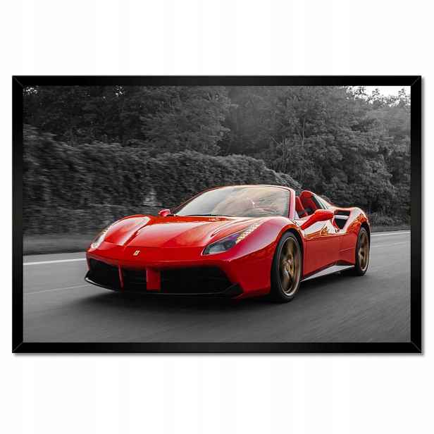 Plakáty v rámu 60x40 Červené Ferrari Fura