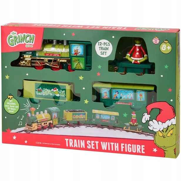Grinch Vánoční vláček Grinch s figurkou, 12dílná sada
