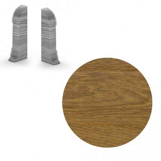 Koncovka k soklu Naturel Carlo , PVC délka 0,5 cm, výška hrany 56 mm, NATNGTKR3