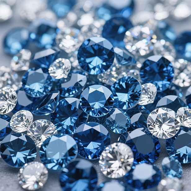 TEMU 1150 ks modrých umělých diamantových krystalů, vhodné pro řemesla, dekoraci nehtů, výplň do váz, dekoraci na stůl, čirou výplň do váz, pro