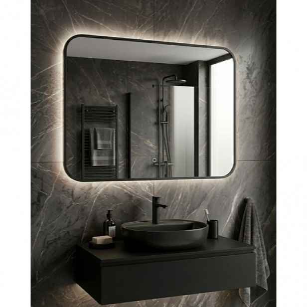 Amirro AMBIENTE ROUNDED zrcadlo 60x80 cm černá 412-818