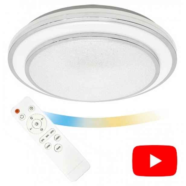 Koupelnová lampa stropní svítidlo Led dekorativní stropní 48W IP44 dálkový ovladač Cct glamour