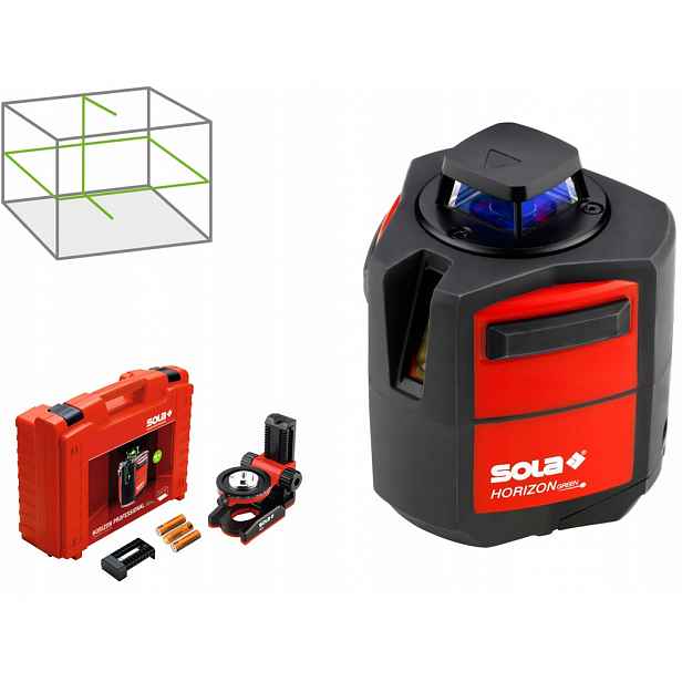 Křížový laser Sola Horizon Green Basic