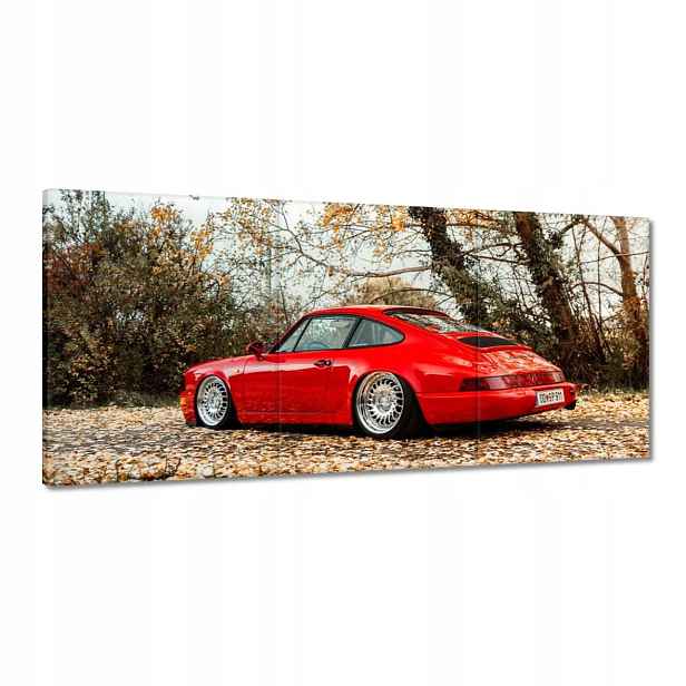 Obrazy 150x70 Červené Porsche Auto