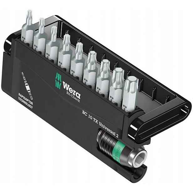 Sada bitů Bit-Check 10 Universal 2, 10dílná Wera (8667-9/Z Torx)