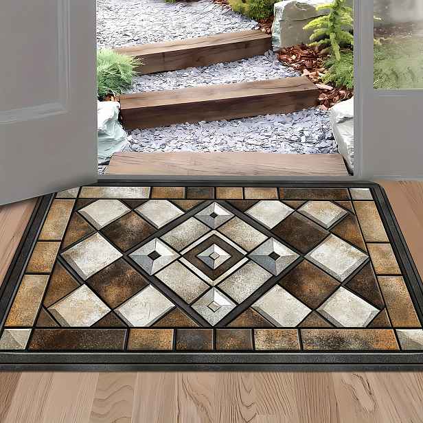 TEMU 1ks, Extra Large Doorway Mat, Indoor Mat, Farmhouse Decor, Country Style, Indoor/Outdoor RV Welcome Mat, Podlahový Koberec, Příslušenství Do