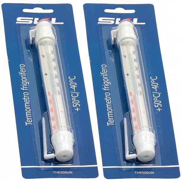2x Teploměr do ledničky Mrazničky Chladničky Univerzální Skl +50°C/-40°C