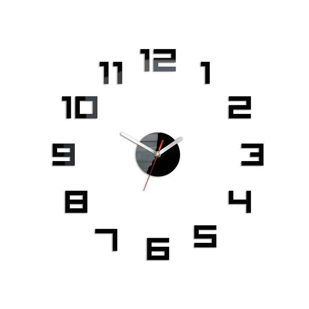 ModernClock Nástěnné samolepící hodiny Digit 50 cm černé