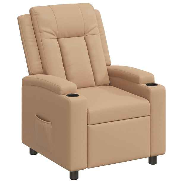 vidaXL Polohovací křeslo Cappuccino 75 x 95 x 100 cm Textil