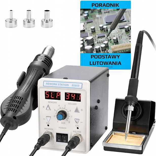 Stanice Hot Air Přesná Baňková Páječka 8586B 2v1 Průvodce Pájením