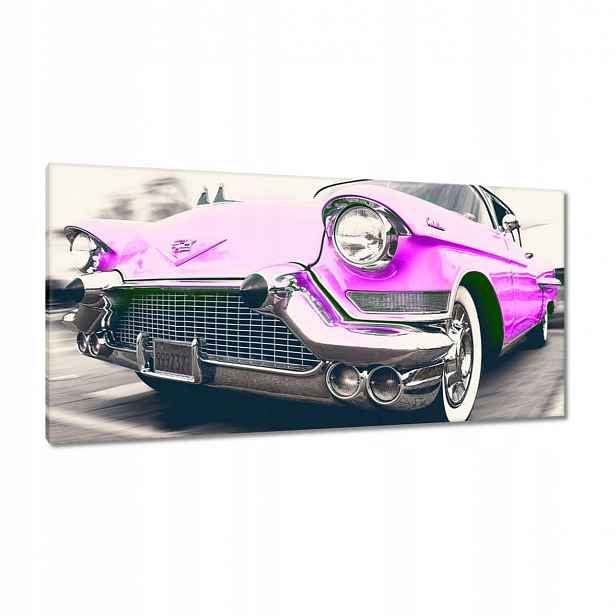 Obrazy 115x55 Růžový Cadillac