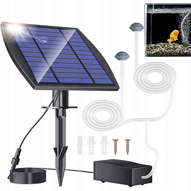 Solární Vzduchové Čerpadlo Pro Rybník 3 Režimy 2,5 W