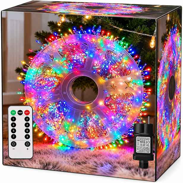 Vánoční Osvětlení Na Stromeček Drátky 1000 Led 30M Multicolor Rgb Pilot 8 Režimů IP44