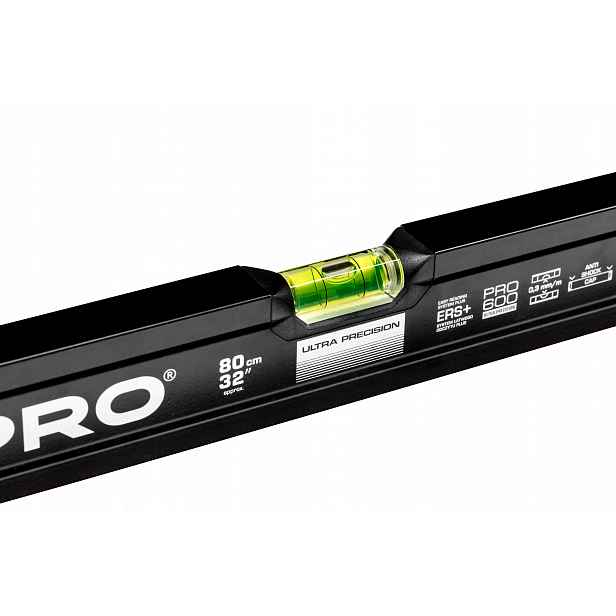 Vodováha Ultra Precision libella (0,3 mm/m) Pro 80 cm (0,8 m) Černá Pro600