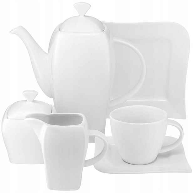 Ambition Porcelánový dezertní komplet 23-dílný Vlna