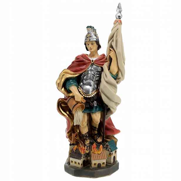 Barevná figurka sv. Floriána Hasič patron hasičů a kominíků 20,0 cm