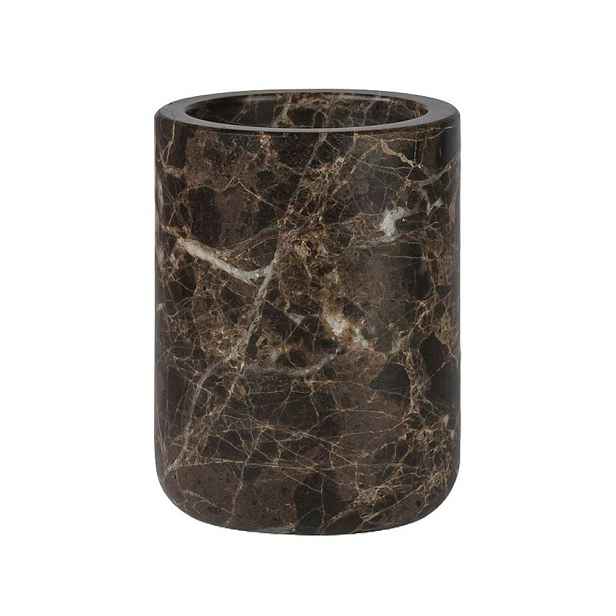 Hnědý mramorový kelímek na zubní kartáčky Marble – Mette Ditmer Denmark
