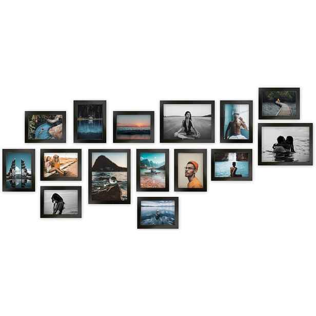 Multirám Budapešť sada rámečků na fotografie černá