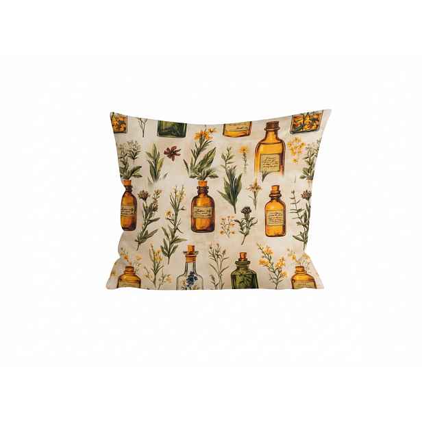 Povlak na polštář z mikrovlákna APOTHECARY 45x45 cm, krémový