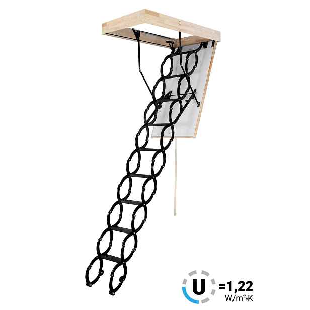 Schody půdní zateplené OMAN Flex Termo 120x60 cm (2,9 m)