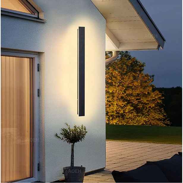 Zahradní nástěnné svítidlo černé Led venkovní nástěnné svítidlo IP65, moderní, 30 cm