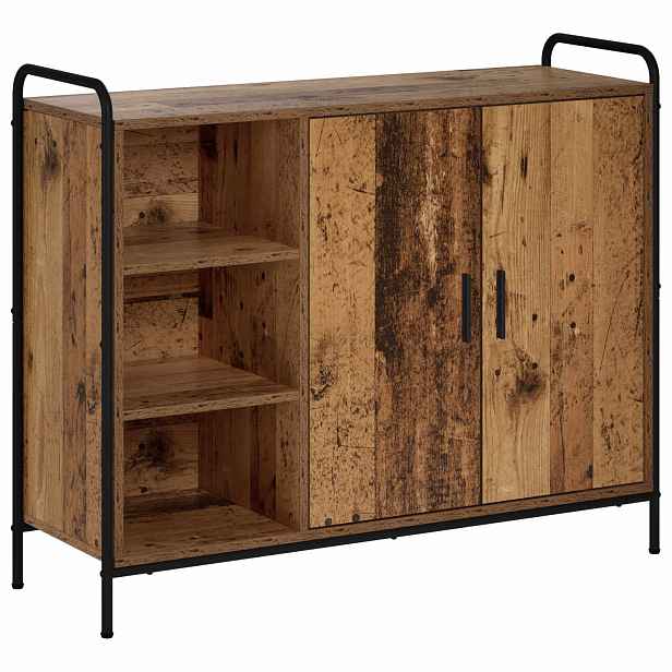 vidaXL Servírovací skříň Staré dřevo 97 x 33 x 81 cm Kompozitní dřevo