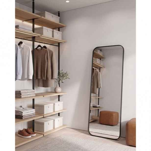 Amirro CHARLOTTE ROUNDED zrcadlo 50x160 cm černá 412-771