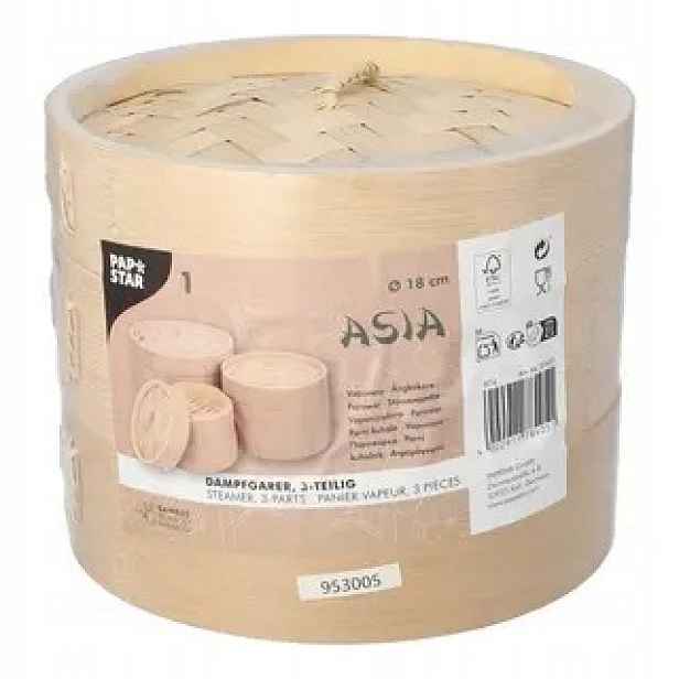Bambusový parní hrnec „asia“ 13,5x18 cm 3-dílný 1 Ks.