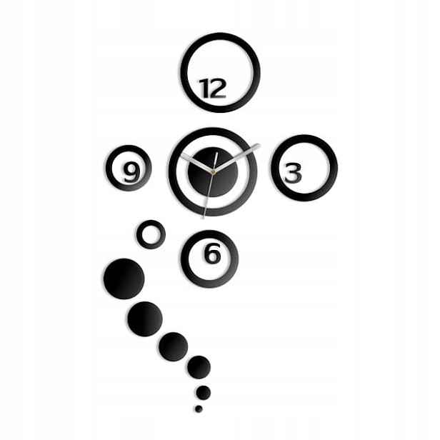ModernClock Nástěnné samolepící hodiny Dream 68 cm černé