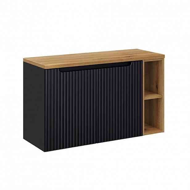 Petits-meubles SKŘÍŇKA POD UMYVADLO 100.4cm Riva Černá a dřevo