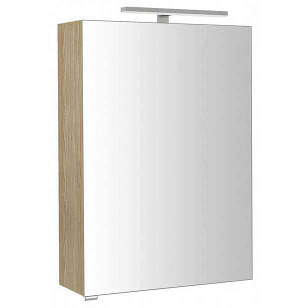 Sapho Riwa - Zrcadlová skříňka s LED osvětlením 50x70x17 cm, jilm bardini RIW050-0013
