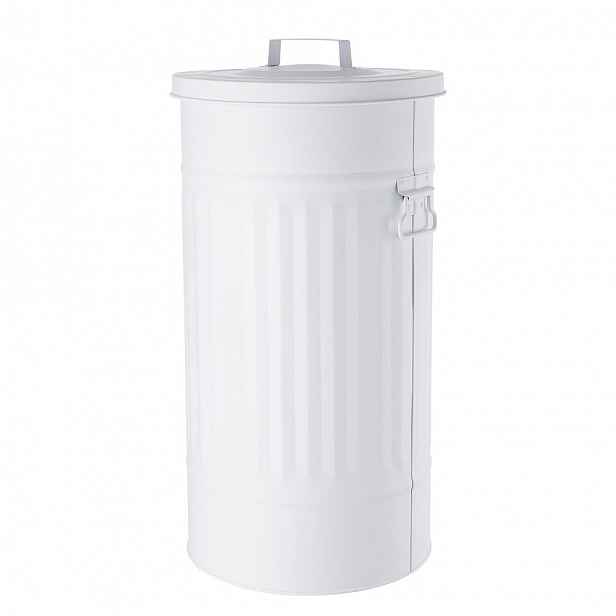 Butlers ZINC Odpadkový koš "Oskar" 40 l - bílá