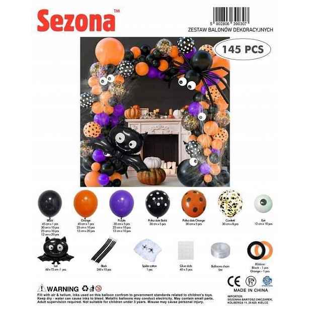 Halloweenské balónky 50 Ks