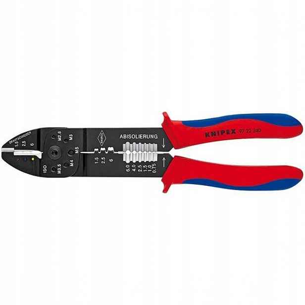 Knipex kleště na neizolované otevřené konektory šíře 6,3mm, 05 6,0mm 9722