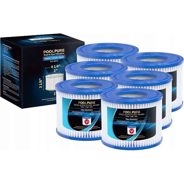 Poolpure 6-balení vyměnitelných filtrů PureSpa typu VI
