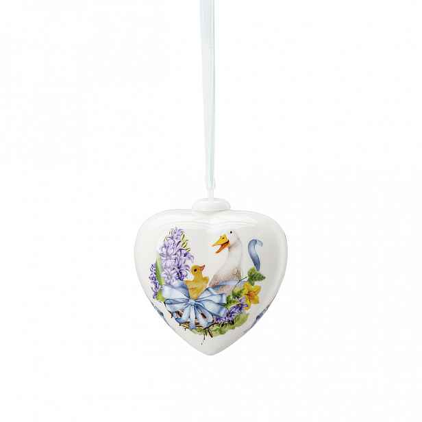 Rosenthal Velikonoční porcelánová závěsná dekorace srdce "Husy", 7 cm 02256-724079-27841