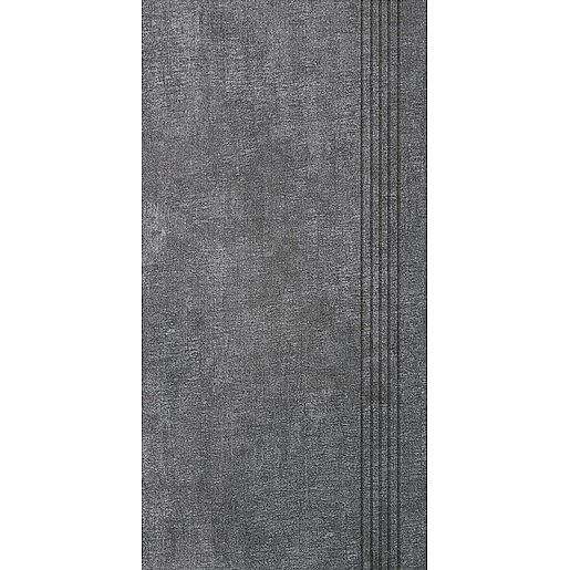 Schodovka Multi Tahiti tmavě šedá 30x60 cm mat DCPSE514.1