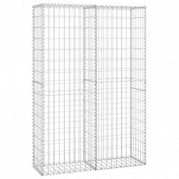 vidaXL Gabionový koš s víky z pozinkovaného drátu 150 x 100 x 30 cm