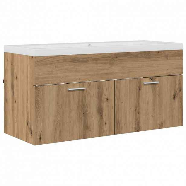 vidaXL Koupelnová skříň Artisanový dub 100 x 38,5 x 46 cm