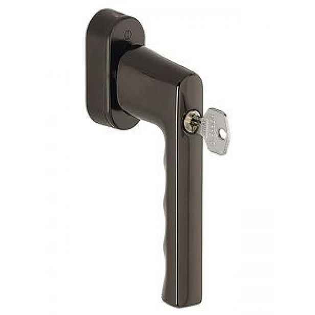 Okenní klika Hoppe secustic Hamburg s klíčem Čokoládová